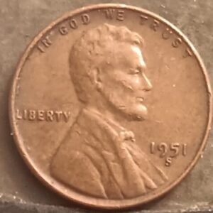 1951-S Lincoln Wheat Penny